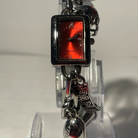 Alabama Crimson Tide NCAA Stainless-Steel Charm Bracelet Watch by Fossil NEW - Picture 7 of 8